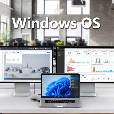 UPTab USB-C to Dual HDMI 2.0 4K 60Hz Adapter - Microsoft Windows OS Support