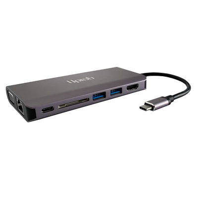 USB-C auf HDMI 4K, 2x USB 3.0, Kartenleser, VGA, USB-C PD und Gigabit-Ethernet-Adapter