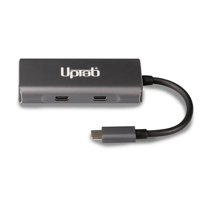UPTab USB-C (Type C) 3.2 Gen 2 to 2 Port USB-A and 2 Ports USB-C (Type C) 3.2 Gen 2 10Gbps - Speed showing USB-C Ports flat